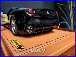 1/18 Hot Wheels Ferrari California GLOSSY BLACK scale 1/18 & a Plexiglass Case