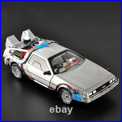 1/18 Scale Back to the Future DeLorean Time Machine Elite Diecast car Model Toy