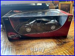 100% Hot Wheels Enzo Ferrari Luno Die Cast Black 1/18 scale new in box unopened