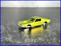 1968 US Redline Hot Wheels Custom Mustang Antifreeze Missing Wheels & Bearings