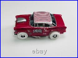 Auto World Custom Hot Wheels Tribute 55 Chevy Gasser Candy Striper Slot Car