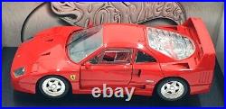 Hot Wheels 1/18 Scale Diecast 23911 Ferrari F40 1988 Red Model Car