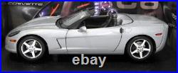 Hot Wheels 1/18 Scale Diecast B6052 Chevrolet Corvette C6 Cabrio Silver