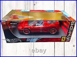 Hot Wheels 1/18 Scale Diecast G8984 Ferrari 360 Spider Custom Red