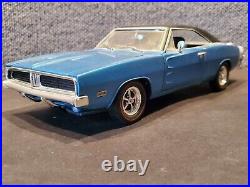Hot Wheels 100% 1969 Dodge Charger R/T 118 Scale Diecast Model Car Blue