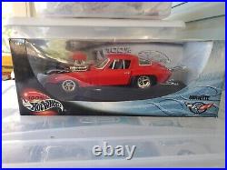 Hot Wheels 1966 Chevy Corvette Pro Street Dragster 118 Scale Diecast Car Red