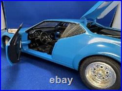 Hot Wheels 1973 DeTOMASO Pantera 118 Scale Diecast Model Exotic Car Blue