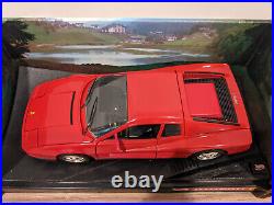 Hot Wheels 1984 Ferrari Red Testarossa 1/18 Scale Diecast in Box w Bonus Wallet