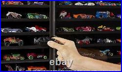 Hot Wheels Display Case Cars with Mercedes-Benz 190E 164 Scale Sports Car