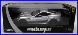 Hot Wheels Elite 1/18 Scale Diecast N2066 Ferrari 599 GTB Fiorano Silver