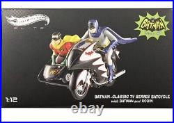 Hot Wheels Elite Batman Classic TV Series BATCYCLE Die Cast 112 Scale NEW