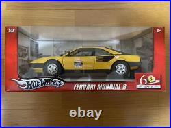 Hot Wheels Mattel Ferrari Mondial 8 2007 Yellow 1/18 scale minicar with box