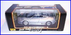 Hot Wheels Metal Gray Die-Cast 1/18 Scale Maserati Quattroporte Model Car NIB