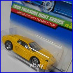 Hot Wheels Minicar Ferrari F512M 1999 Treasure Hunt 1/64 Scale Diecast Yellow