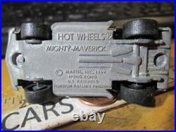 Hot Wheels Redline Mighty Maverick Chrome Vintage Car SCALE 1/64 -Hong Kong-WORN