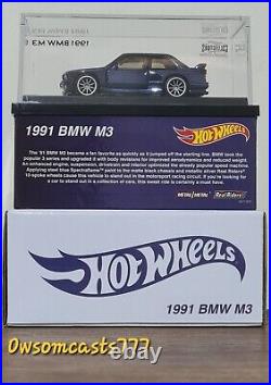 Hot Wheels Scale 1/64RLC 1991 BMW M3-Blue. In Great Condition. Check all pics