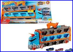 Hot Wheels Speedway Hauler Storage Carrier with 3 164 Scale Cars & Convertibl