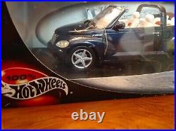 Hot wheels 1/18 Scale diecast Chrysler PT Cruiser convertible blue in box