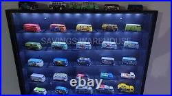 LED Display Case For Hot Wheels 164 Scale 24 Diecast Toy Cars Wall Cabinet