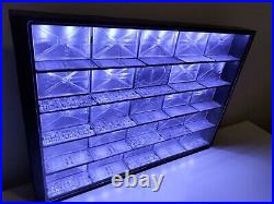 LED Display Case For Hot Wheels 164 Scale 24Diecast Toy Car Cabinet Space Theme