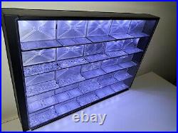 LED Display Case For Hot Wheels 164 Scale 24Diecast Toy Car Cabinet Space Theme