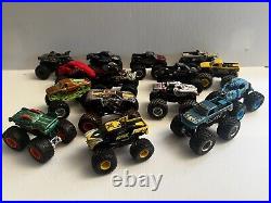 Lot of 15 Grave Digger Hot Wheels 164 Scale Monster Jam Trucks withCase Nice