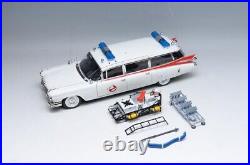 Ready! Hot Wheels 118 Scale Elite 1959 Cadillac Ambulance Ecto-1 Ghostbusters